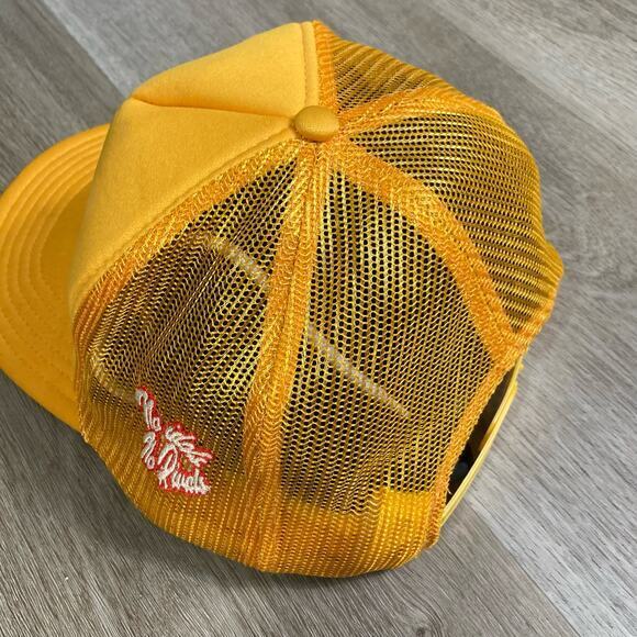 Vintage Otto Trucker Hat Yellow Mesh Snapback Cap Adjustable Unisex HTHN HSE - Picture 9 of 10
